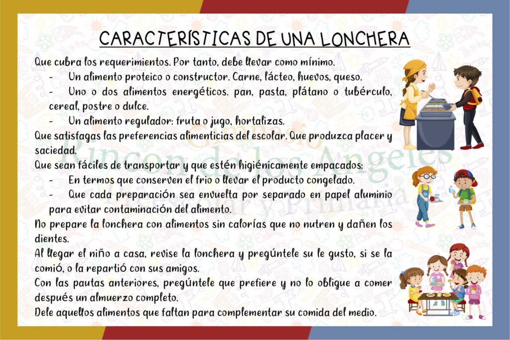 CARACTERÍSTICAS DE UNA LONCHERA