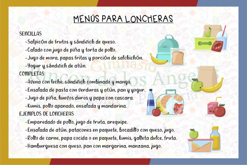 MENÚS PARA LONCHERAS