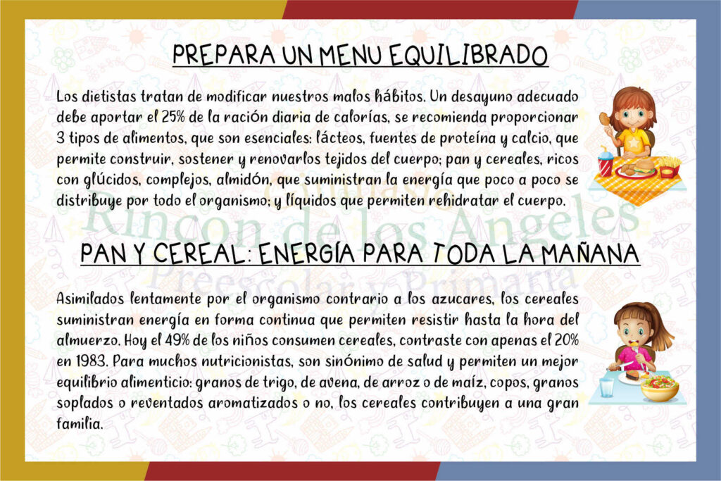 PREPARA UN MENU EQUILIBRADO