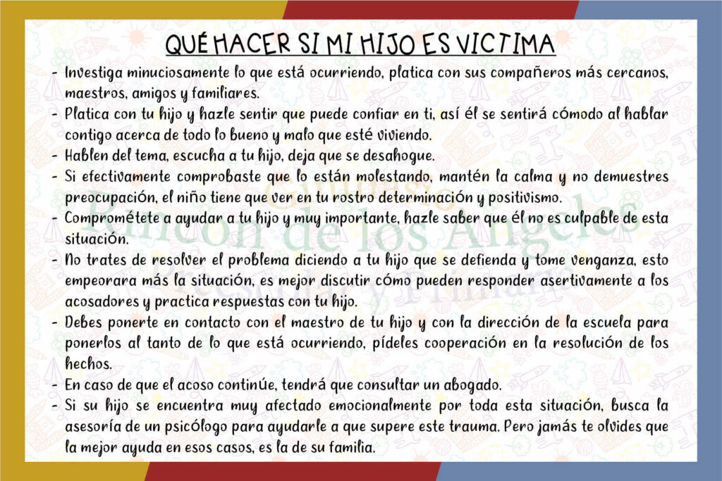 QUÉ HACER SI MI HIJO ES VICTIMA